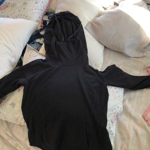 Athleta Black Hoodie Sweatshirt Medium